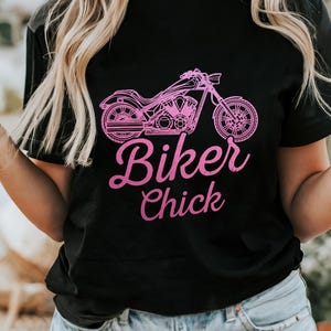 Biker Chick Shirt Biker Girl Tshirt Funny Vintage Motorcycle Tee Gift T-Shirt