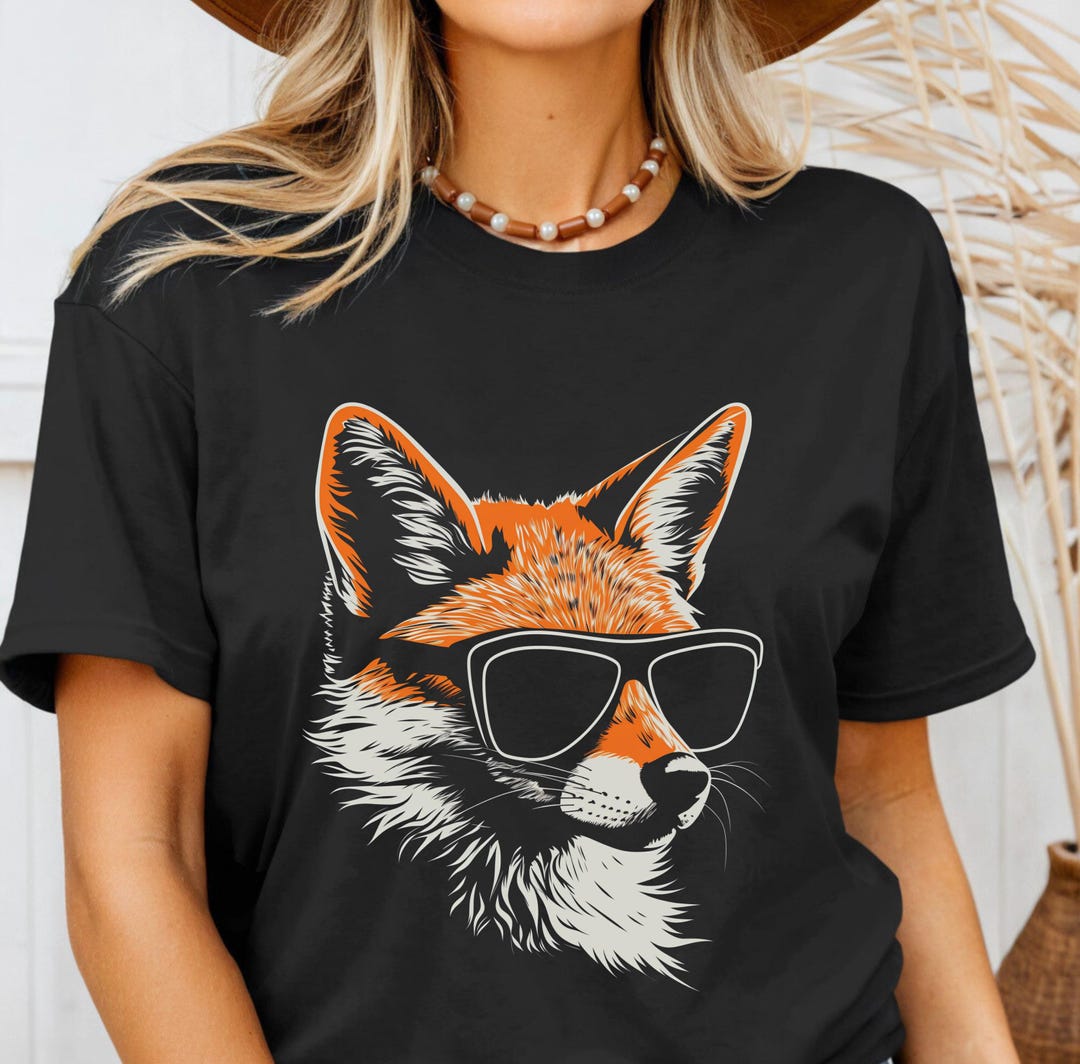 Fox Wearing Sunglasses T-shirt Funny Fox Lover Shirt Fox Gifts Fox