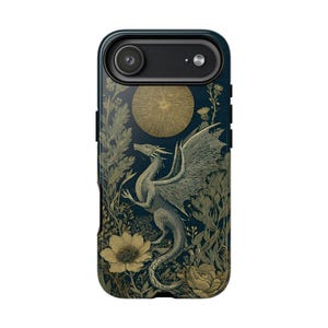 Dragon Phone Case Dark Botanical Fantasy Cottagecore iPhone 13 14 15 16 17 Pro Max Air & Samsung Galaxy S26 Tough Cases image 5