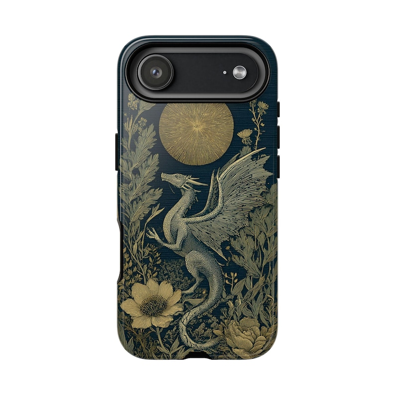 Dragon Phone Case Dark Botanical Fantasy Cottagecore iPhone 13 14 15 16 17 Pro Max Air & Samsung Galaxy S26 Tough Cases image 5