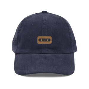 Retro Casette Tape Corduroy Cap Embroidered Baseball Hat Embroidery Music Lover Minimalist 90s Kid Gift Idea Vintage Cap