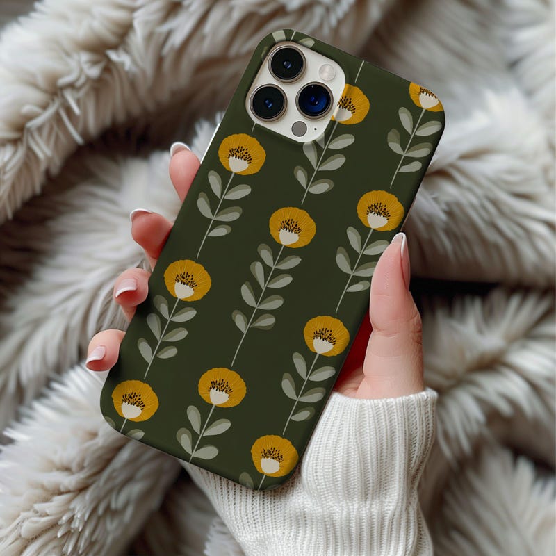 Patterned Iphone Case Retro Mustard iPhone Case - Etsy