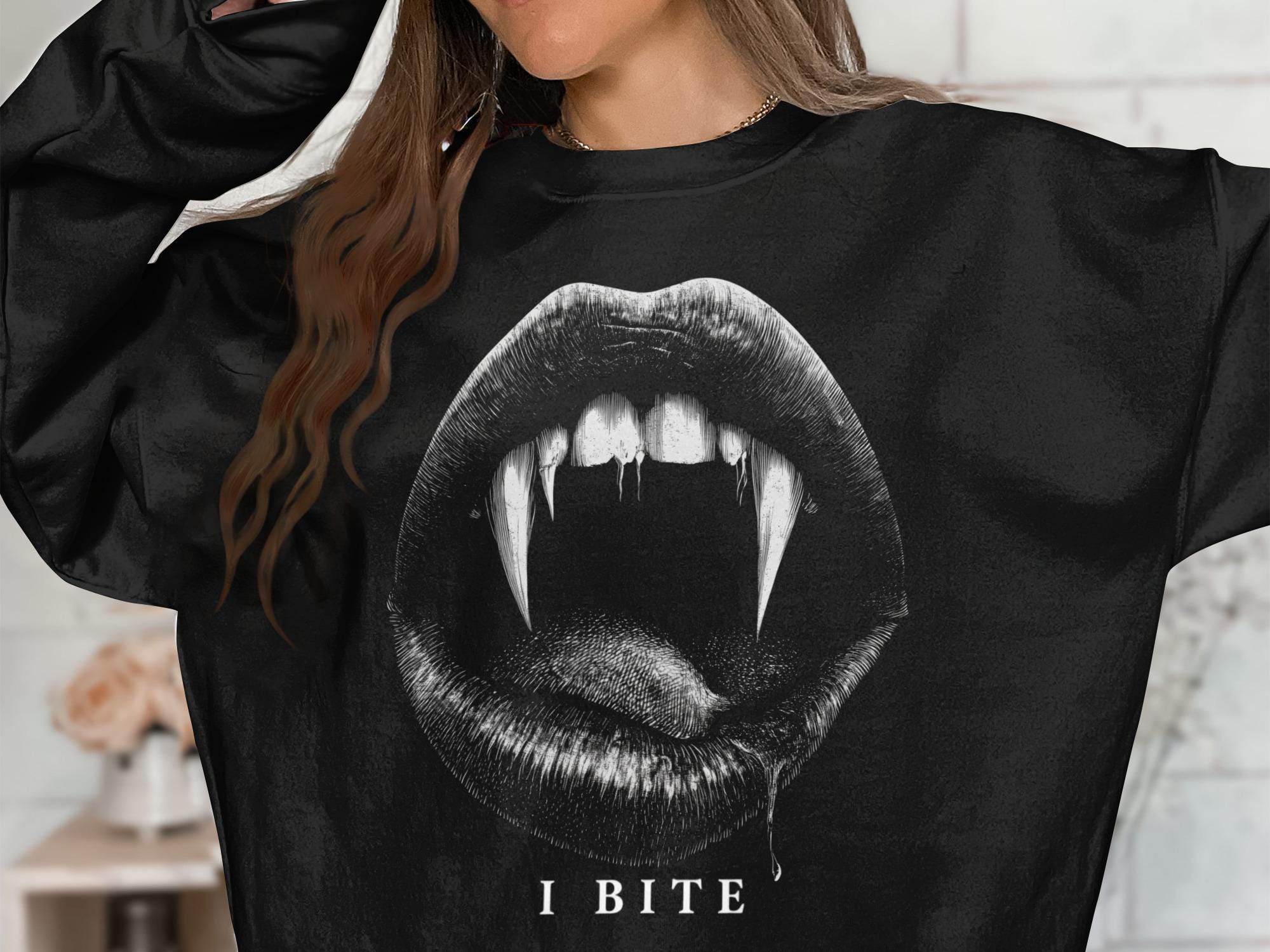 Vampire Teeth Sweater - Etsy