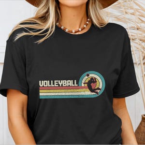 Vintage Volleyball Shirt Beach Volleyball Girl Tshirt Retro Volleyball Gifts Sports Unisex T-Shirt