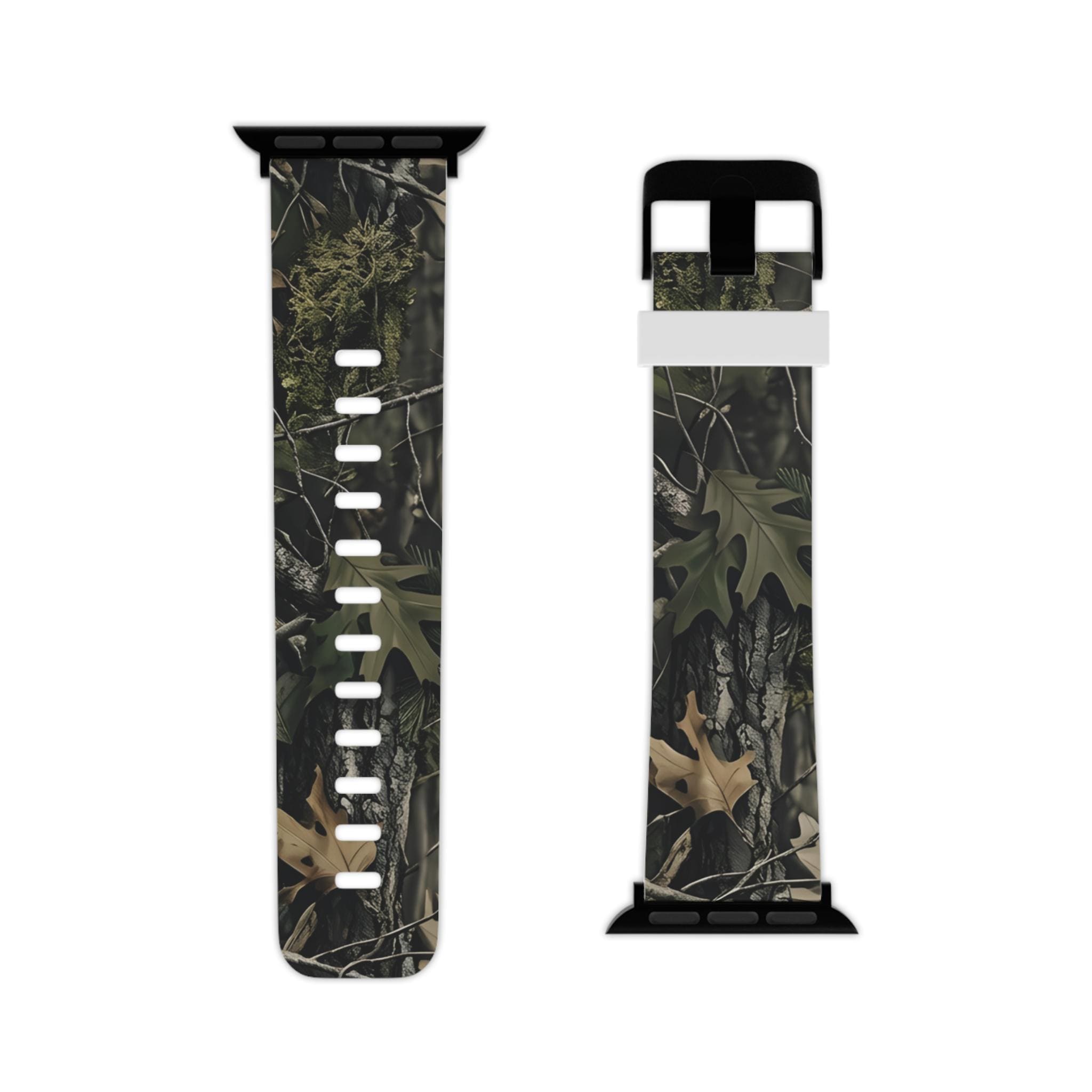 Realtree Camo Apple Watch Band, Woodland Camouflage Watch Strap, Outdoor Hunter Gift for Him Her, Nature Lover Real Tree Pattern Band