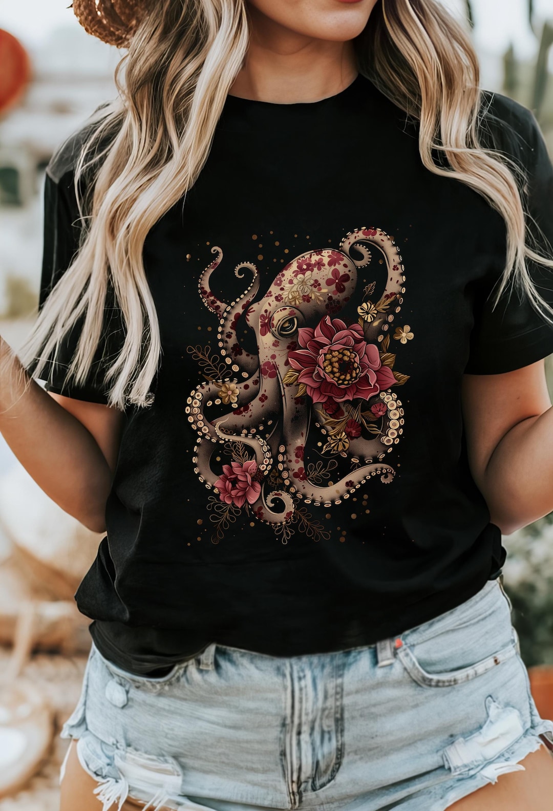Rebittapw Shirt Oceana Stunning Flower Print