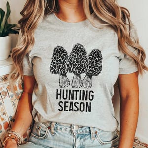Morel Mushroom Shirt Mushroom Hunting Season Tshirt Mushroom Foraging Vintage Funny Morel Hunter Gift Idea T-Shirt Athletic Heather