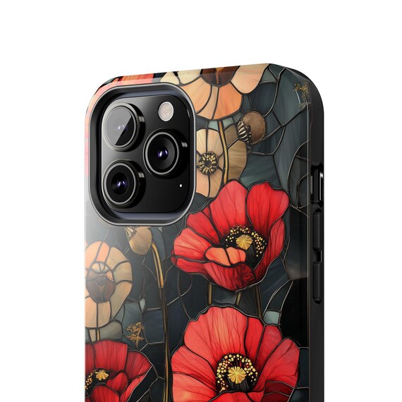 phone cases magsafe MagSafe iPhone 15 Black Flower Clear Case