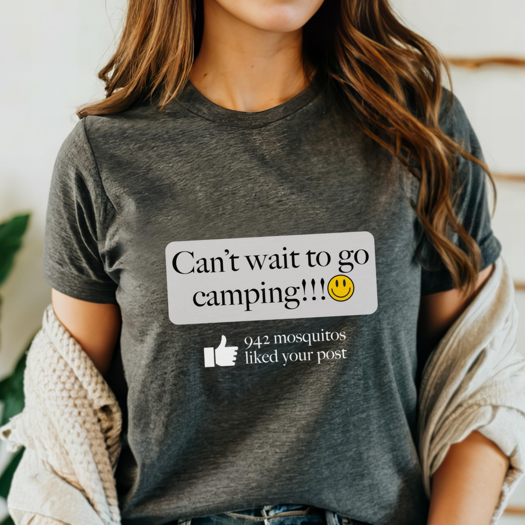 Funny Camping Shirt 942 Mosquitos Liked Your Post Tshirt Vintage