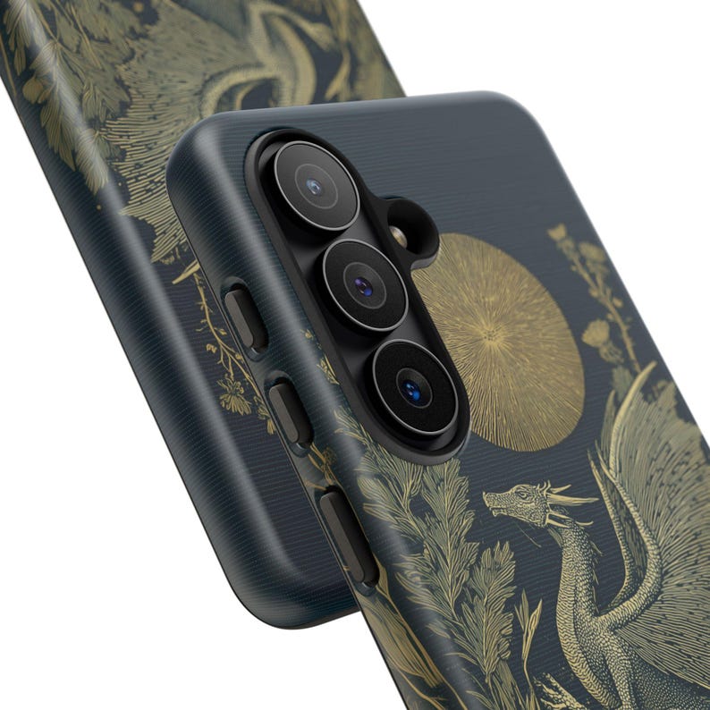 Dragon Phone Case Dark Botanical Fantasy Cottagecore iPhone 13 14 15 16 17 Pro Max Air & Samsung Galaxy S26 Tough Cases image 7