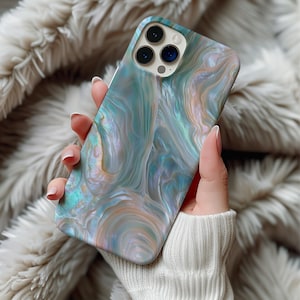 Pastel Abalone MagSafe Phone Case Magnetic iPhone 18 17 16 15 14 13 Pro Max Shell Mermaidcore Opal Marble Protective Cover