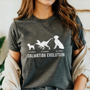Dalmatian Shirt Evolution Dalmatian Dog Tshirt Dalmatian Mom Shirt Dalmatian Dad Tee Funny Dalmatian Gifts Dog Owner T-Shirt