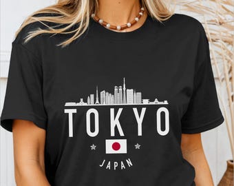 Tokyo Skyline Shirt Tokyo Japan Tshirt Japanese Flag Tokyo Souvenirs Pride Gift Idea Unisex T-Shirt