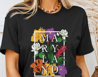 Maryland Shirt Wildflower Tshirt Vintage Floral T-Shirt