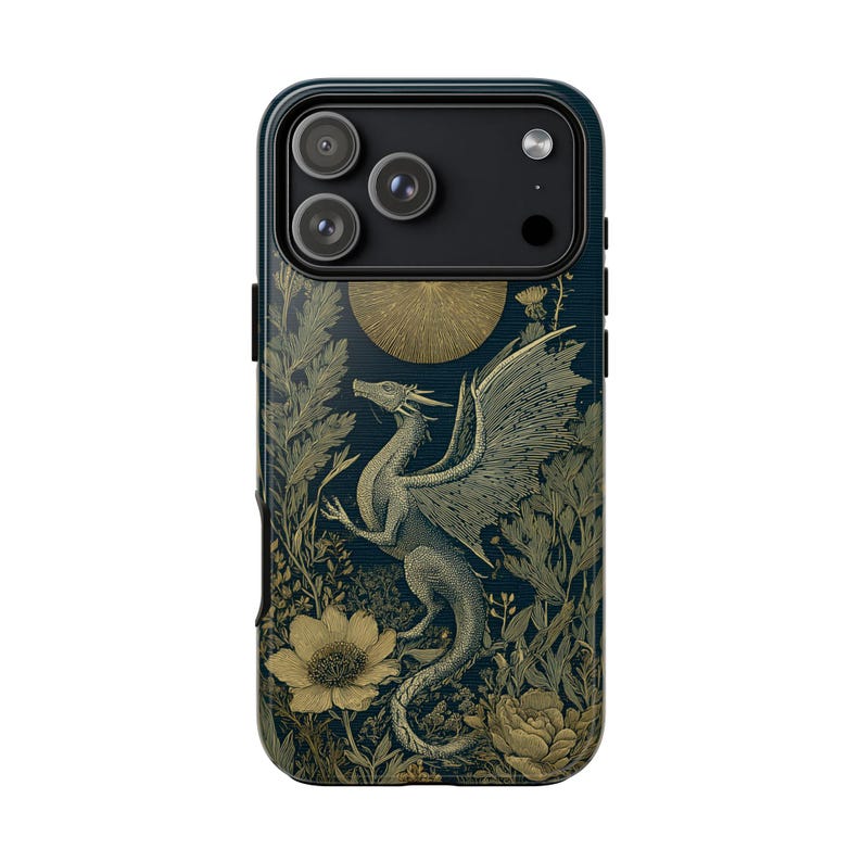 Dragon Phone Case Dark Botanical Fantasy Cottagecore iPhone 13 14 15 16 17 Pro Max Air & Samsung Galaxy S26 Tough Cases image 8