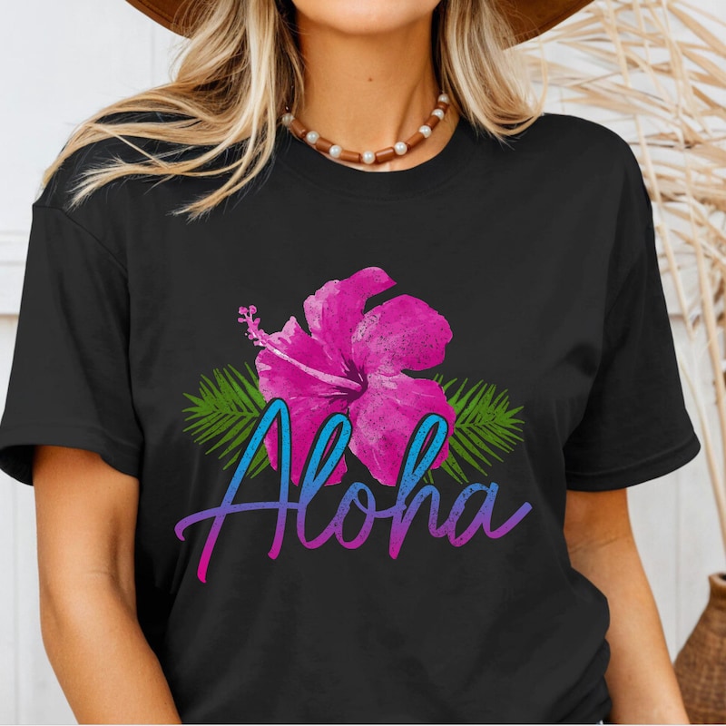 ALOHA Shaka Floral Short-Sleeve Unisex T-Shirt