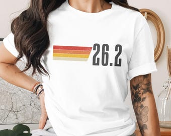 Retro 26.2 Marathon Finisher T-Shirt Unisex Tee | Vintage Running Shirt | Long Distance Runner Gift