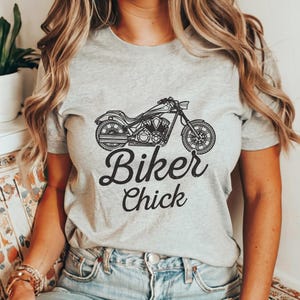 Biker Chick Shirt Biker Girl Tshirt Funny Vintage Motorcycle Tee Gift T-Shirt