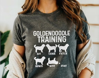 Goldendoodle Training Shirt Doodle Mom Tshirt Funny Cute Vintage Dog Lover Golden Doodle Labradoodle Gift Idea T-Shirt