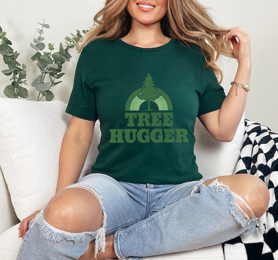 Tree Hugger Shirt Environmental Earth Day Tshirt Vintage Retro Hiking Camping Nature Lover Environmentalist Tee Gift Idea T-Shirt