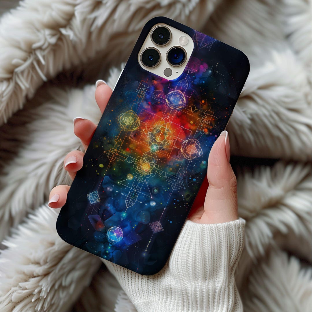 Sacred Geometry Metatron Cube Phone Case Trippy Psychedelic iPhone 13 ...