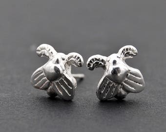 Tiny Moth Stud Earrings, Sterling Silver Moth Earrings, Insect Earrings, Insect Jewelry, Entomology Gift, Bug Jewelry, Bug Studs, Moth Studs