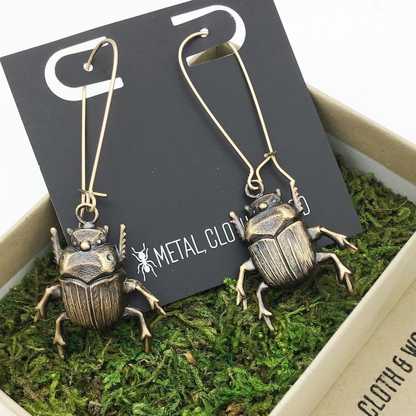 Scarab Earrings, Insect Earrings, Bug Earrings, Insect Jewelry, Scarab Jewelry, Scarab Beetle, Scarab Beetle Earrings, Dung Beetle Jewelry