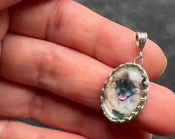 Custom Photo Pendant Necklace in Sterling Silver – Personalized Picture Jewelry, Memorial Necklace, Custom Engraved Gift, Handmade Keepsake
