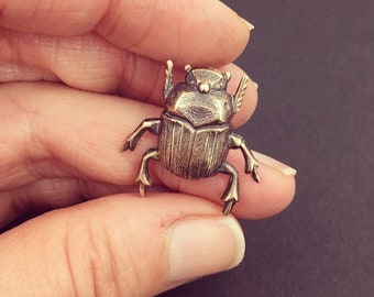 Scarab Pin, Insect Pin, Bug Pin, Insect Jewelry, Scarab Jewelry, Scarab Beetle, Scarab Beetle Brooch, Dung Beetle Jewelry, Scarab Brooch
