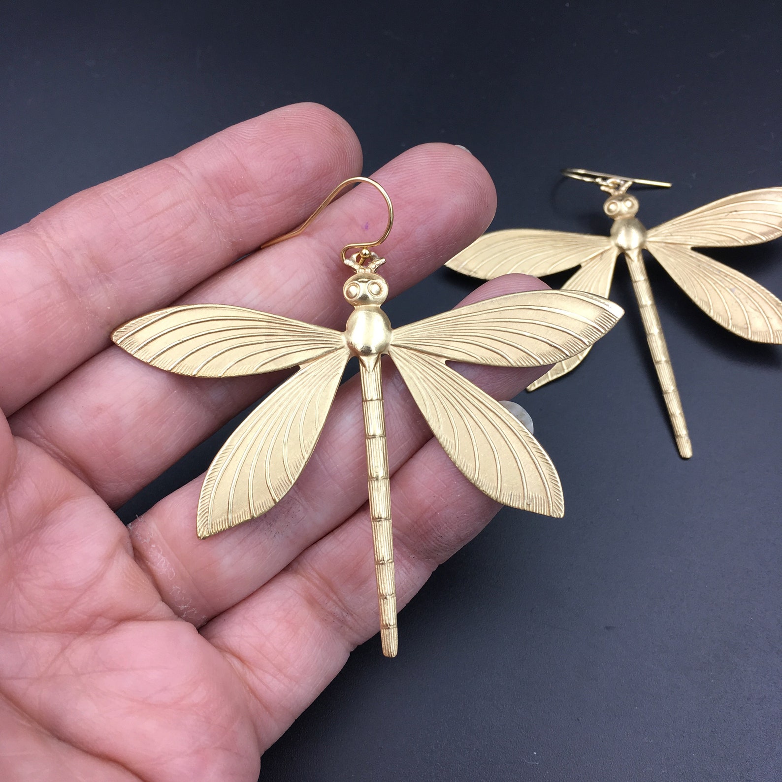 Dragonfly Earrings Insect Earrings Bug Earrings Insect Etsy