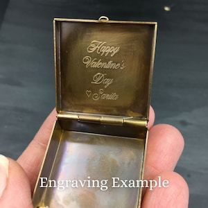 Engrave-able Brass Pill Box
