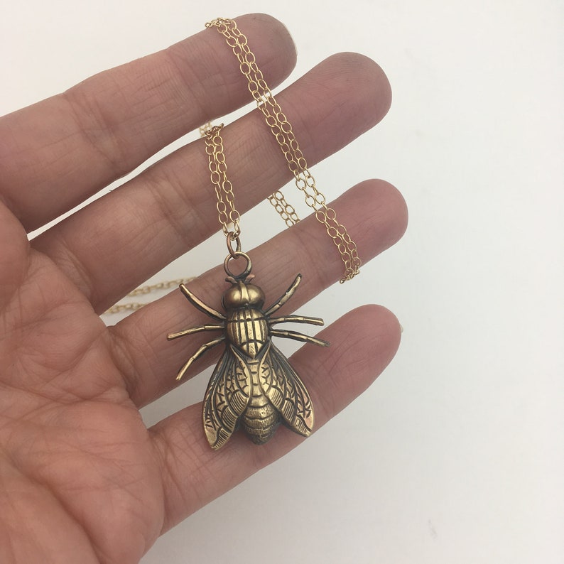 Fly Necklace Insect Necklace Bug Necklace Insect Jewelry - Etsy