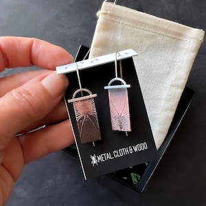handmade copper and silver mismatched centipede earrings