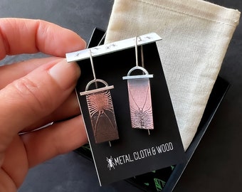 Handmade Insect Jewelry, House Centipede Earrings in Copper & Sterling Silver, Centipede Jewelry, Bug Jewelry, Bug Earrings, Goth Gift