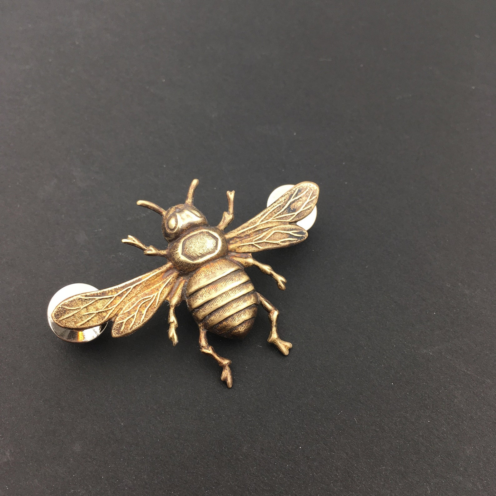Brass Bee Insect Pin Brooch or Lapel Pin Featuring a Flying - Etsy ...