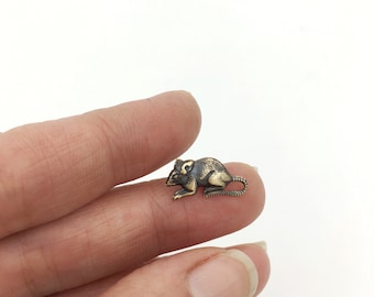 Pin de rata, Pin de ratón, Joyería de rata, Joyería de rata, Broche de rata, Joyería de ratón, Joyería de ratón, Alfiler de corbata, Ratas, Regalo para amantes de las ratas, Pin de solapa de rata