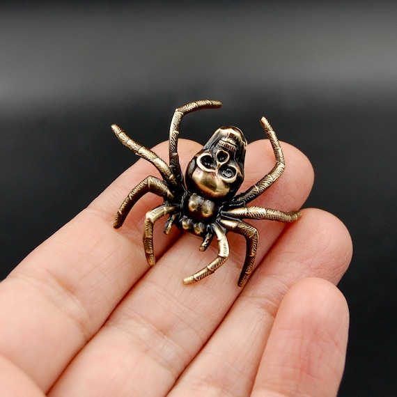 Venbin Moda Vintage a Forma di Ragno Spilla Halloween Spider Spilla Animale Tono Nero Vintage Femminile di Strass Intarsiato Spider Spilla Accessori Costume di Halloween
