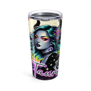 Taurus Zodiac Tumbler: 20oz Stainless Steel Astrology Gift
