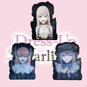 3D gradient sticker, My dress up darling, Kitagawa Marin, 3D gradient anime sticker, waifu sticker