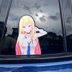 3D gradient sticker, My dress-up darling, Kitagawa Marin, 3D gradient anime sticker