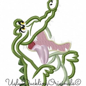 Peter Pan Applique Crocodile Original Artwork by Ugly Duckling Originals™ Machine Embroidery Applique Design Digital Download