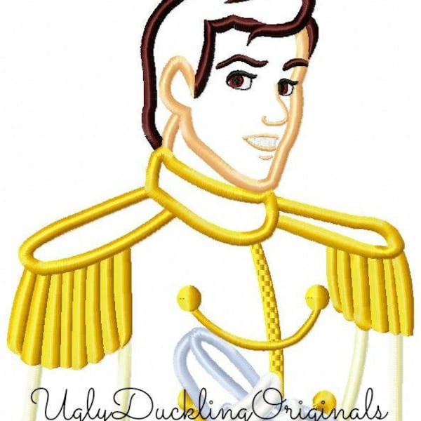 Prince Charming Applique Design Cinderella Machine Embroidery  Digital Download