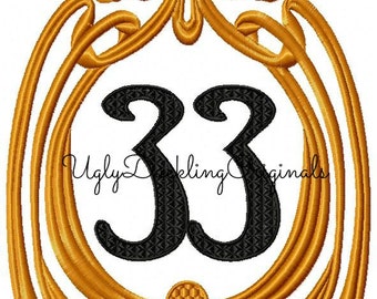 2014 Ny version Club 33 Logotyp Maskinbroderi Applikationsdesign Digital Nedladdning