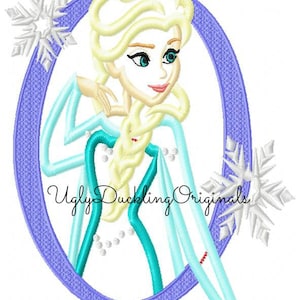 Frozen Elsa Snow Queen Cameo Machine Embroidery Applique Design Digital Download