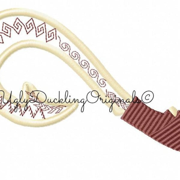 Moana Maui Hook Applique Design Original Artwork by UDOAppliques™ Embroidery Machine Digital Download