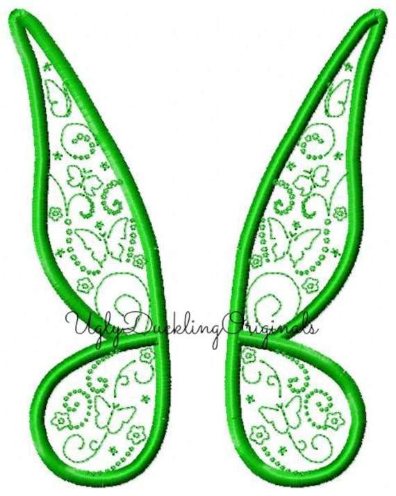 Pirate Fairy Zarina Wings Tinkerbell Machine Embroidery - Etsy
