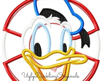 Donald Life Preser Ente Maschinenstickerei Applikation Design Digital Download