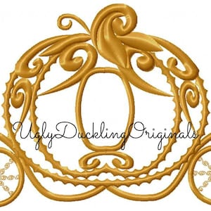Cinderella Applique Design Coach Carriage Original Artwork by UDOappliques™ Machine Embroidery Applique Design Digital Download