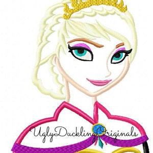 Frozen Ice Queen Elsa Coronation Machine Embroidery Applique Design Digital Download