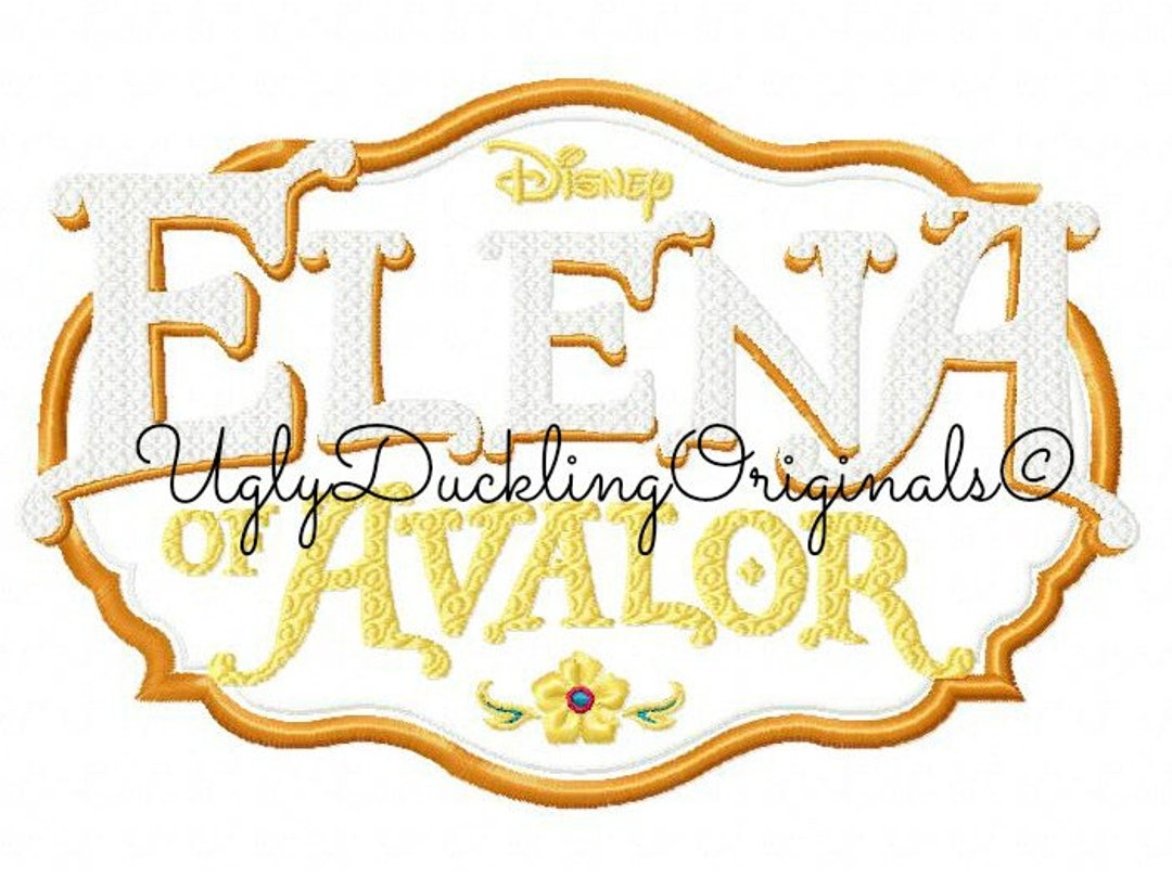 Elena of Avalor Logo Applique Design Original Artwork by Udoappliques